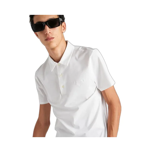 Stretch cotton polo shirt