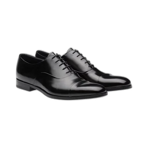 Brushed leather laced Oxford shoes