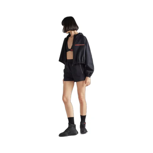 Light Bi-Stretch hooded jacket