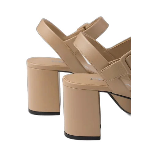 Quilted nappa leather platform sandals