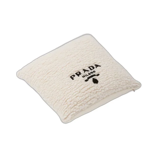 Faux-fur cashmere and wool throw pillow