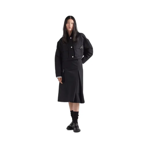 Technical canvas blouson jacket