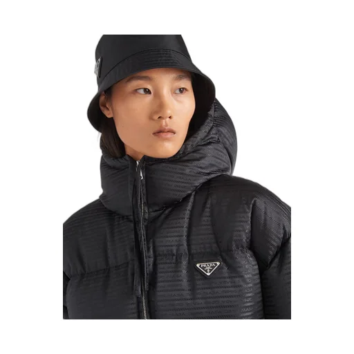 Re-Nylon hooded down jacket