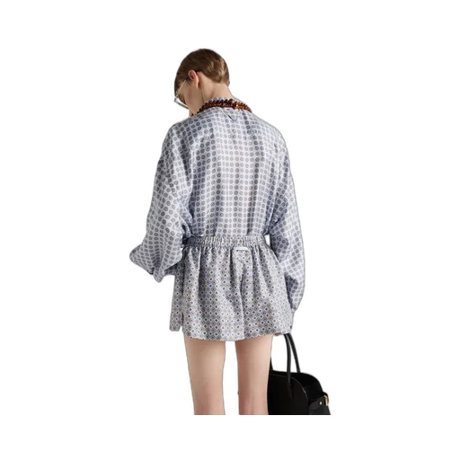 Printed twill shirt