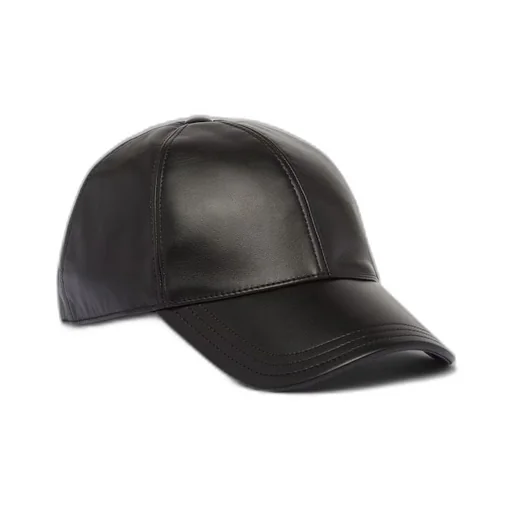 Nappa leather baseball cap