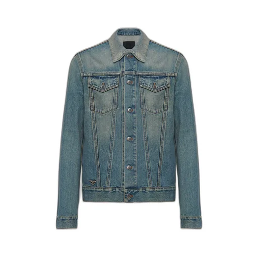 Denim blouson jacket