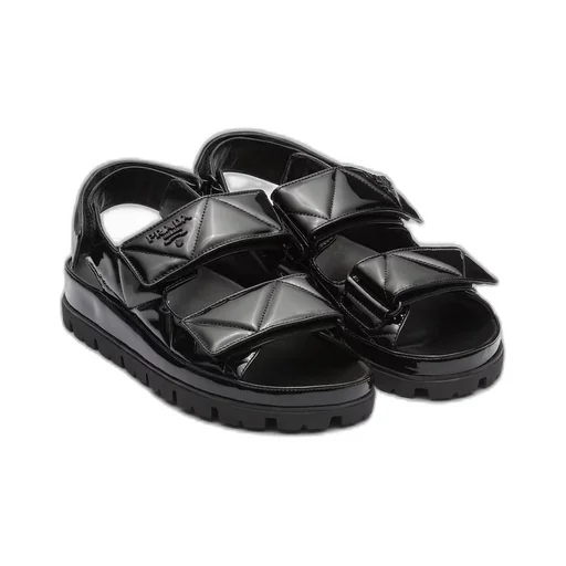 Patent leather sandals