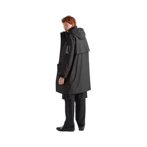 Recycled technical fabric raincoat