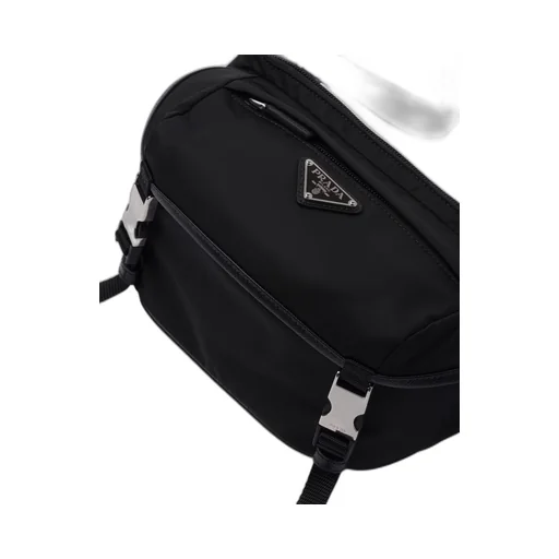 Re-Nylon and Saffiano leather shoulder bag
