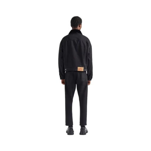 Padded bull denim blouson jacket