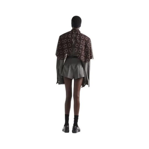Pinstripe wool shorts