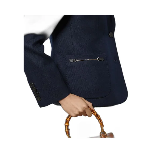 Cashmere twill jacket with Horsebit