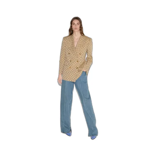 GG linen cotton jacquard jacket