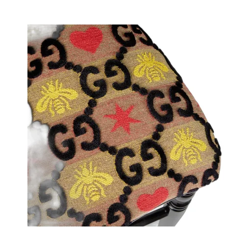 Wood chair with GG jacquard