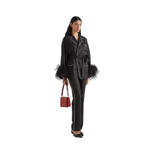 Silk twill robe