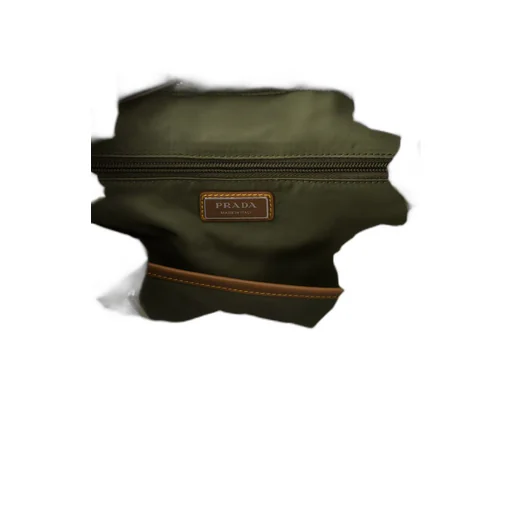 Re-Nylon and leather backpack