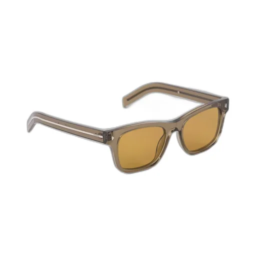 Sunglasses with iconic metal plaque