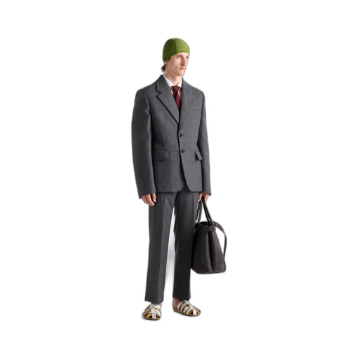 Single-breasted wool jacket