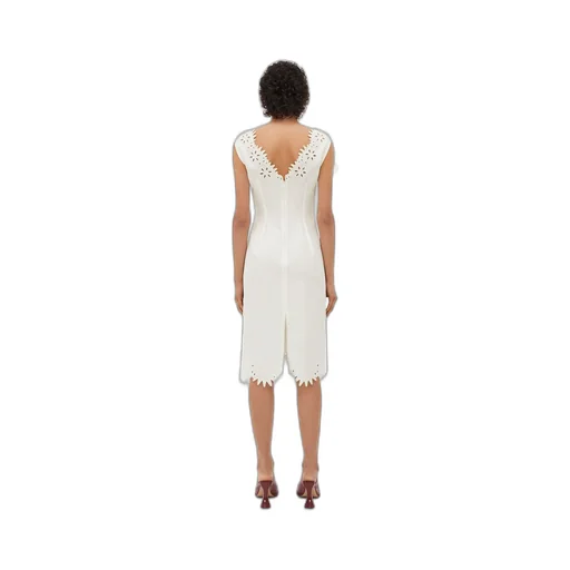 English Embroidery Viscose And Silk Dress
