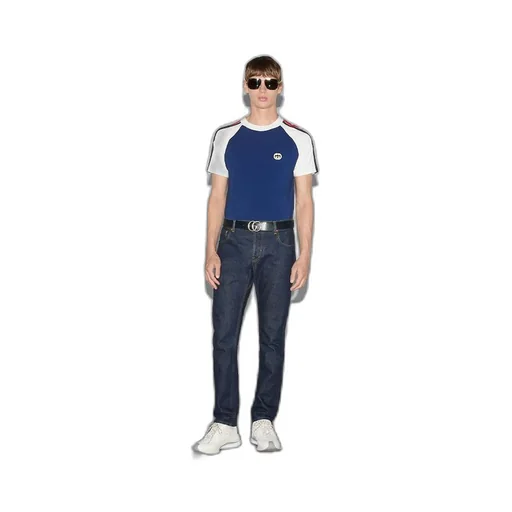 Cotton jersey T-shirt with patch