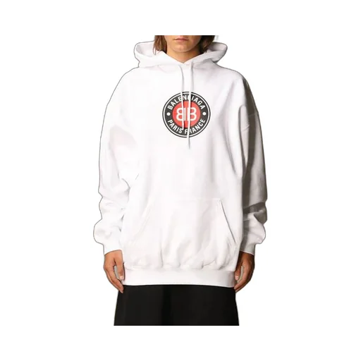 Printing Cotton Hoodie White