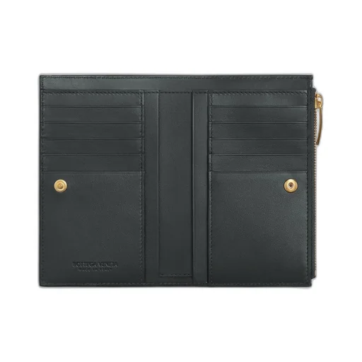 Medium Intrecciato Bi-Fold Zip Wallet