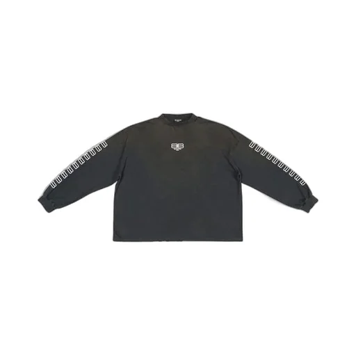 Embroidered BB Sleeve Crewneck Sweater