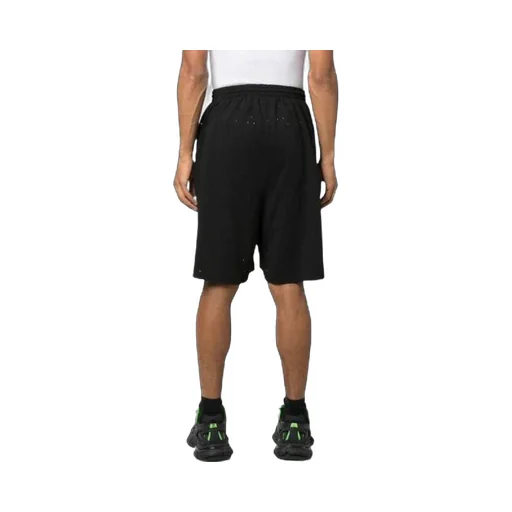 Perforated Elastic Waistband Shorts