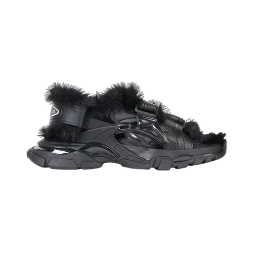 Track Fake Fur Sandal