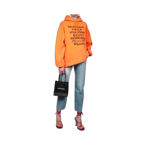 Printing Hoodie Orange