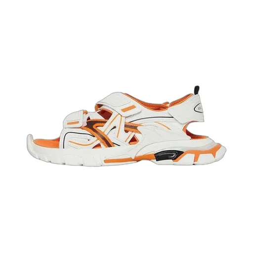 Track Sandals White/Orange
