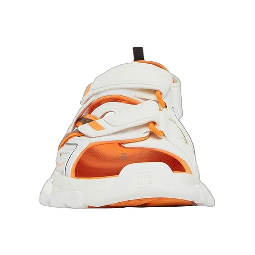 Track Sandals White/Orange