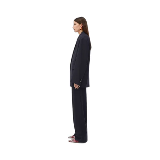 Striped Wool Belted Jacket