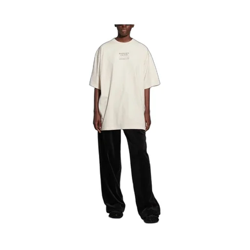 Couture Boxy Alphabet Printing Round Neck T-Shirt