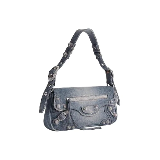 Le Cagole Small Sling Bag Denim With Rhinestones