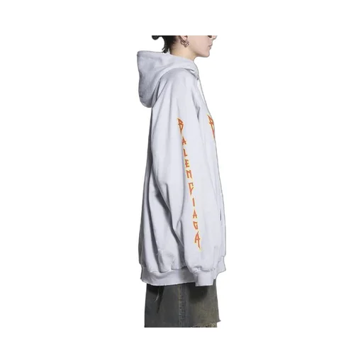 Metal Logo Hoodie Oversized Fit