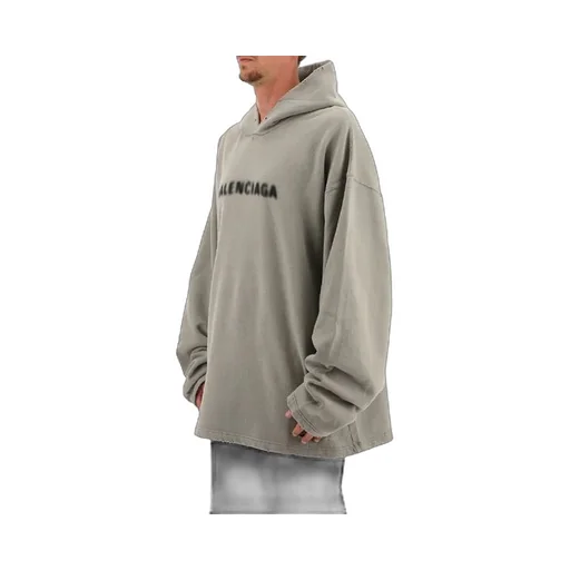 Blurred Logo Distress Hoodie