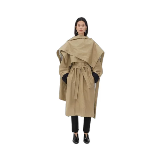 Leather Coat With Check Lining
