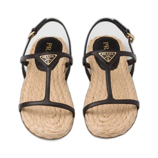 Flat nappa leather sandals