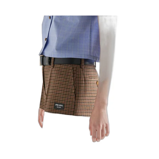 Houndstooth check shorts