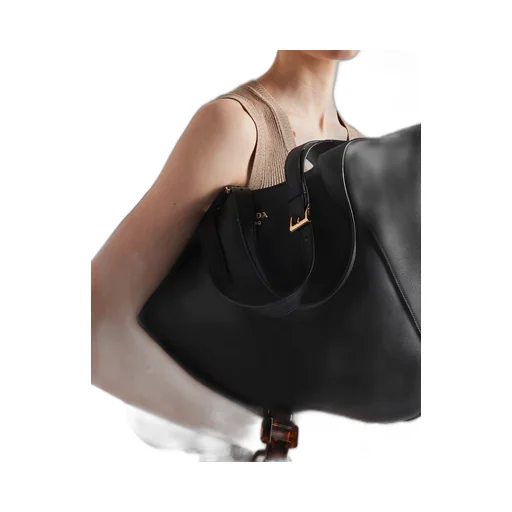 Large leather tote bag