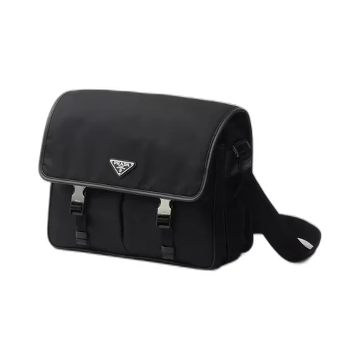 Re-Nylon and Saffiano leather shoulder bag