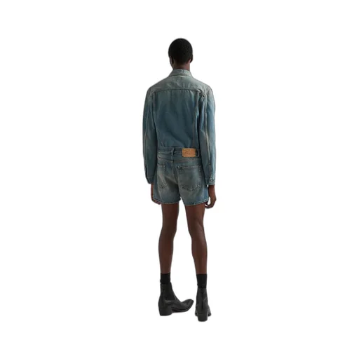 Denim blouson jacket