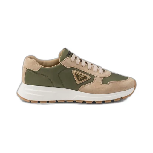 PRAX 01 delavé suede and Re-Nylon sneakers