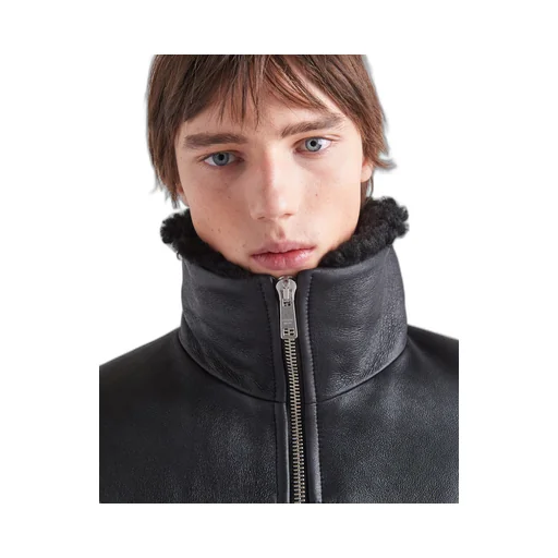 Shearling bomber jacket