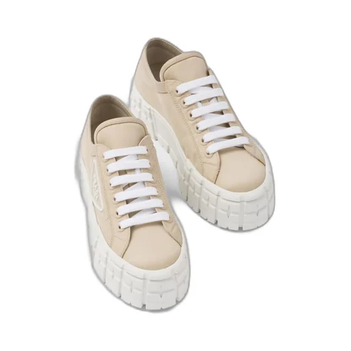 Double Wheel Re-Nylon gabardine sneakers