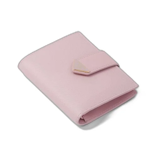 Small Saffiano and smooth leather wallet