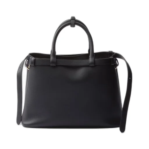 Prada Buckle medium leather handbag with double belt