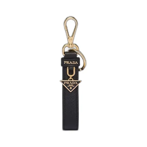 Saffiano leather keychain