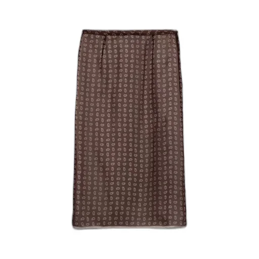 Printed chiffon midi-skirt
